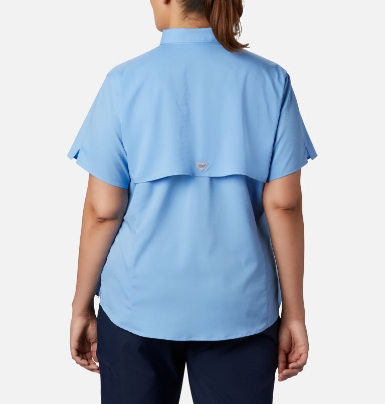 Women's Columbia PFG Tamiami II Short Sleeve Shirts Blue | Plus Size CA-S0A83